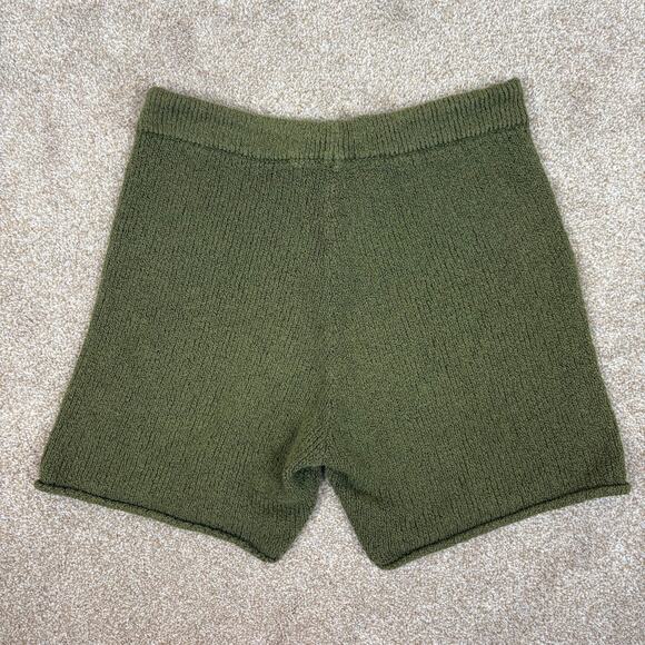 ASOS Design Textured Knit Shorts Olive Green Mens Size S Streetwear Urban Casual - Picture 4 of 9